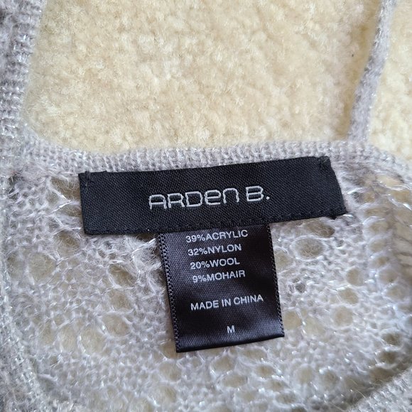 EUC Dressy V-neck Sweater Silver Size Small/Medium - Picture 4 of 7